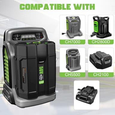 S SKSTYLE 56V 5.0Ah Battery Replacement for EGO 56V Compatible with All Power 56V EGO Power+ Tools, Battery with Upgraded Fuel Gauge - Image 4