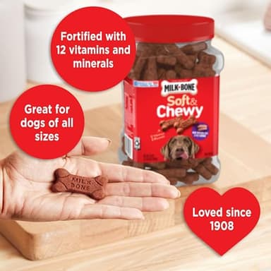 Milk-Bone Soft & Chewy Dog Treats, Beef & Filet Mignon Recipe, 25 Ounce - Image 5