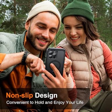 Oterkin Magnetic Waterproof for iPhone 16 Pro Case with[Built-in Screen Protector][Invisible Stand][Fit for MagSafe][360ºFull Body Sealed] Heavy Duty Rugged IP68 Underwater Case for iPhone 16 ProBlack - Image 7