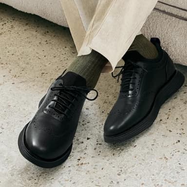 Bruno Marc Men's MaxFlex Dress Sneakers Oxfords Casual Wingtip Brogue Shoes,Size 11,All Black,SBOX2326M - Image 6