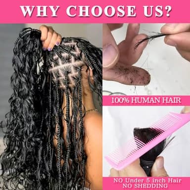 AKONSOUL Deep Wave Bulk Human Hair Braiding 3 Bundles/Pack 110g 24 Inch No Weft Brazilian Virgin Curly Human Hair Extensions for Boho Braids Wet and Wavy Human Braiding Hair - Image 3