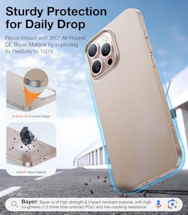 TORRAS Magnetic Slim-Fit for iPhone 16 Pro Max Case 6.9 inch, Ultra-Thin 16 ProMax Phone Case Compatible with MagSafe, Light Anti-Scratch Matte Hard PC Bayer OriginFit, Desert Titanium - Image 7