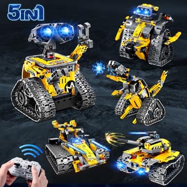 HOGOKIDS Robot Building Toys for Kids - 5 in 1 Remote & APP Controlled Building Set | RC Wall/Engineer Robot/Mech Dinosaur STEM Toys for Boys Girls Age 6 7 8 9 10 11 12+ Year Old (520 Pcs) - Image 2