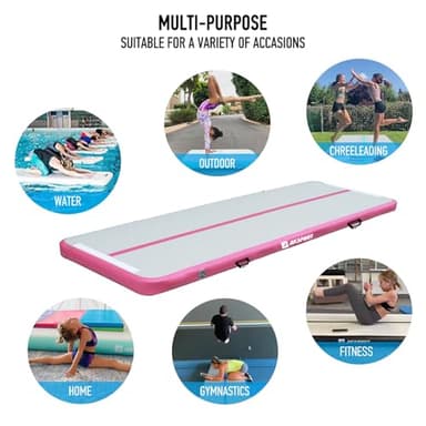 AKSPORT 8inch Air Mat Tumble Track Pro Inflatable Gymnastics Tumbling Mats for Home Use/Cheerleading/Yoga/Training with Pump - Image 6