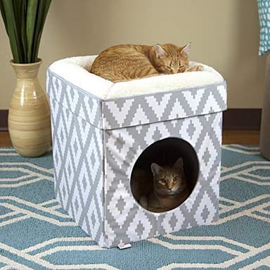 Kitty City Indoor Cat Cube Furniture, White Cube - Image 5