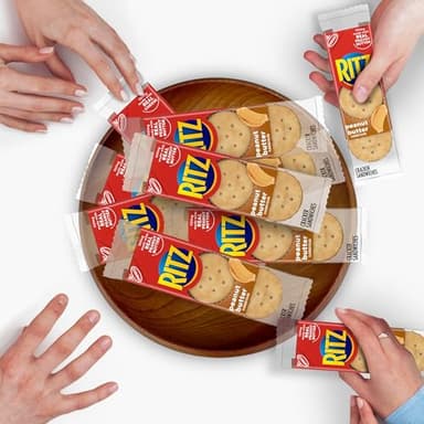 RITZ Peanut Butter Sandwich Crackers, Lunch Snacks, 20 Snack Packs (6 Crackers Per Pack) - Image 9
