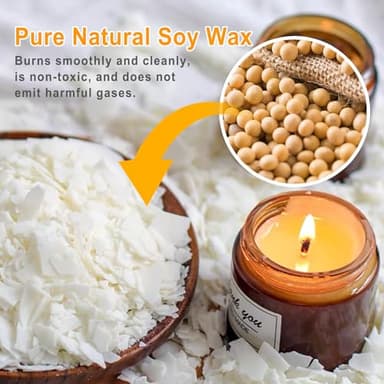 Soy Candle Making Kit with Wax Melter,DIY Candle Maker Set Supplies for Adults with 5lbs Soy Wax, Electric Melter, 100 Candle Wicks, 100 Wick Stickers - Image 4