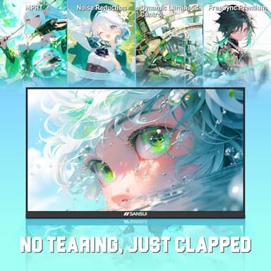 SANSUI 27 inch WQHD 200Hz 180Hz Gaming Monitor 2560×1440P-AMD FreeSync 1ms DCI-P3 95% Fast IPS Computer Monitor,Height Adjustable Vertical/Horizontal Rotating, 2×DisplayPort/HDMI 丨HDR丨Low Motion Blur - Image 5