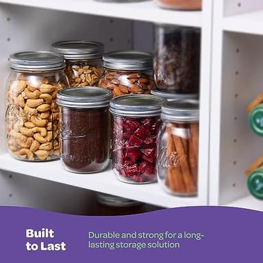 Wide Mouth Mason Jars 32 oz [4 Pack] With Mason Jar Lids and Bands, Mason Jars 32 oz - For Canning, Fermenting, Pickling - Jar Decor - Microwave/Freeze/Dishwasher Safe. - Image 5