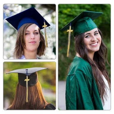 2025 Tassel Graduation, Tassels for Graduation Cap 2025, Blue Gold Tassel Cap Decorations with Gold Charms Memorial Cords Graduate Hat Ceremonies Accessories for Class of School Grad Souvenir Gifts - Image 7