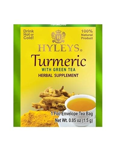 Hyleys Green Tea with Turmeric - 25 Tea Bags (6 Pack - 150 Tea Bags Total) - Wellness Herbal Supplement - Image 6
