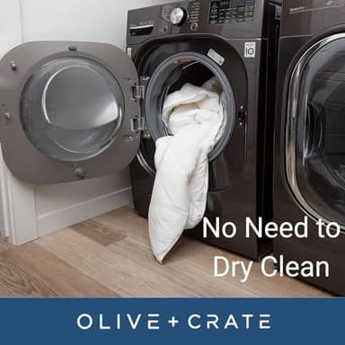 Olive + Crate 100% Viscose Derived from Bamboo - King Size - Hypoallergenic, Cooling & Moisture-Wicking Bedding - All Season Lightweight Plush Design - Organic King Comforter - 102"x90" - Image 8