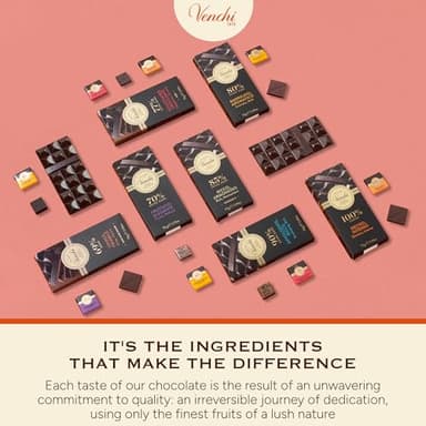 Venchi 60% Dark Chocolate Bar, 2.75 oz - Naturally Gluten Free- Delicate Dark Chocolate - Vegan Friendly - Image 9