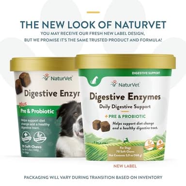 NaturVet – Digestive Enzymes - Plus Probiotics & Prebiotics – Helps Support Diet Change & A Healthy Digestive Tract – for Dogs (Soft Chews, 70 Count) - Image 2