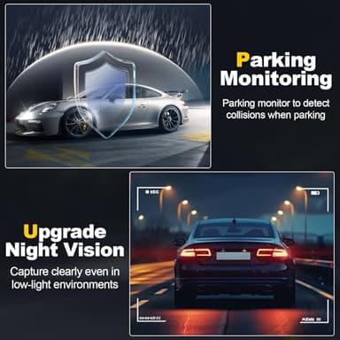 Dash Camera, 4K/1080p Dash Camera Front and Rear, Built-in 5GWiFi, Dash Cam with 64GB SD Card, Full HD 2.0” IPS Screen, for App Control, G-Sensor, Loop Recording, and Parking Mode - Image 5