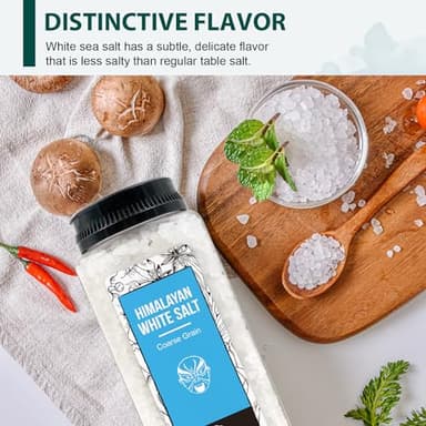 Soeos Himalayan White Salt, Coarse Grain, 39 oz (2.4 Pound), Non-GMO and Nature Himalayan Salt, Sea Salt for Grinder Refill, Healthier Table Salt Substitute (Pack of 1) - Image 5