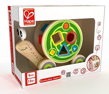 Hape Walk-A-Long Snail Pull Toy |Award Winning Toddler Wooden Push and Pull Toy with Removable Color - Image 7