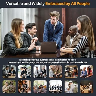 AI Translation Earbuds Real Time,144 Languages & Accents Translator Earbuds,4 in 1 AI BluetoothTranslating Headphone Support Playing Music Phone Calls for Travel Business Learning - Image 4