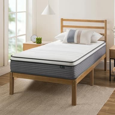 ZINUS 10 Inch True Support Hybrid Mattress [New Version], Twin, Fiberglass Free, Medium Feel, Motion Isolation, Certified Safe Foams & Fabric, Mattress in A Box - Image 11