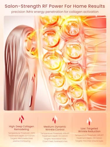 Radio Frequency Skin Tightening Device, Anti-Aging Face Machine for Wrinkle Removal, Lifting & Firming, Wireless Home Beauty Device with 3 Levels, at-Home Skin Renewal - Image 4
