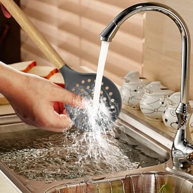 Silicone Cooking Utensils Kitchen Utensil Set - 446°F Heat Resistant Silicone Kitchen Utensils Set, Spatula,Turner Tongs, Spoon, Brush, Whisk,Kitchen Gadgets for Nonstick Cookware, BPA Free (Gray) - Image 8