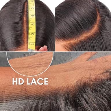NOLLIPOPCO 28 Inch 13x6 Lace Front Wigs Human Hair HD Straight Lace Front Wigs Human Hair Pre Plucked 180% Density 12A Lace Front Wigs Glueless Wigs for Black Women - Image 6