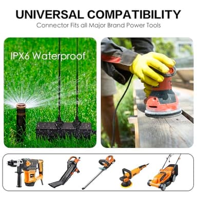 Outdoor Power Strip Weatherproof, 10FT Heavy Duty Outdoor Extension Cord - 3 Outlets - Waterproof Surge Protector, Shockproof Overload Protection Electrical Outlet, Industrial/Home Power Strip - Image 7