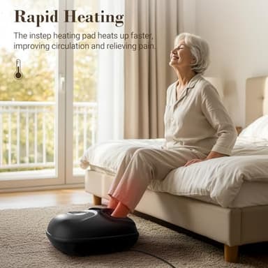 CuPiLo Foot Massager FSA Eligible HSA, Feet Massager with Heat for Plantar Fasciitis Relief, 5 Levels Compression & Vibration Massage for Neuropathy, Thanksgiving Gifts for Women Men, Fits Up to 13" - Image 5