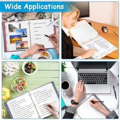 Binder Dividers for 3 Ring Binder, 1/8 Cut Tabs, Letter Size, Blank Write On Page Dividers with 8 Big Tabs for School Office Home, 4 Sets, 32 Dividers, White - Image 8