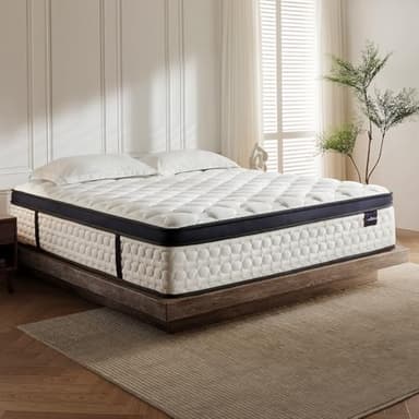 KauRelax Queen Size Mattress,12 Inch Hybrid Mattress in a Box,Superior with Gel Memory Foam or Lumbar Support,100-Night Trial,Pressure Relief,Zoned Support Spring, Medium Firm - Image 1