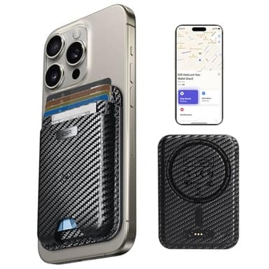 ESR for MagSafe Wallet with Find My Functionality, 5 Cards Holder, RFID-Blocking, Strong Magnetic Wallet for iPhone, for iPhone 17/16/15/14/13/12 Series, Not for 13/12 Mini, Black Carbon Fiber - Image 1