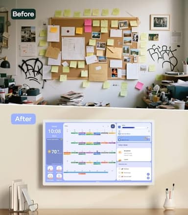 Cozyla Mate Digital Calendar+ 2: 32 Inch Wall Touch Screen Chore Chart Customize Dashboard Smart Electronic Calendar for Family Schedules Meal Planner Supports All Google Play Apps Wall Mount White - Image 6