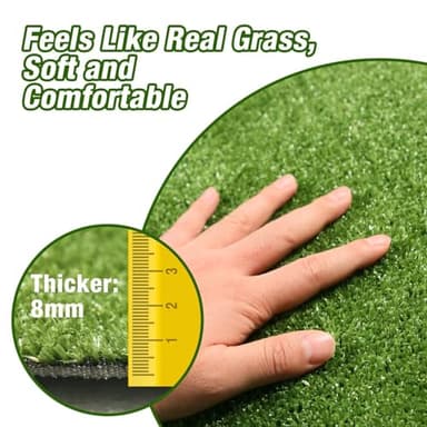 GLOBREEN Grass Pad for Dog Large Size - 2FTx6FT, Dog Potty Training Turf, Indoor Outdoor Pets Pee Fake Grass for Balcony Patio Yard - Image 2