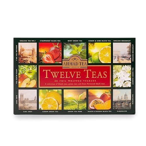 Ahmad Tea Variety Gift Box, 60 Foil Enveloped Teabags, Twelve Teas, 1 Count - Image 1