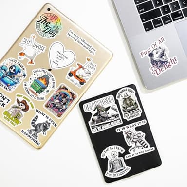 200 PCS Funny Holographic Stickers for Adults, Waterproof Vinyl Sarcastic Meme Decals for Laptop, Water Bottle, Phone, Kindle, Journal, Scrapbook, Bumper, Skateboard, Luggage, No Repeats - Image 7