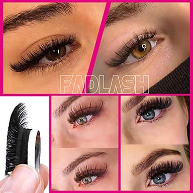 Eyelash Extensions Mega Volume Lash Extensions FADLASH 0.07mm Self Fanning Lashes D Curl 8mm Easy Fan Lashes by FADLASH (0.07-D, 8mm) - Image 6
