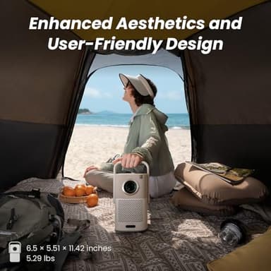 [Sound by JBL & Built-in Battery] Yaber T2 Outdoor Projector with WiFi 6 and Bluetooth, Native 1080P Smart Movie Portable Projector for Inside and Outside, Compatible with TV Dongle (Not included) - Image 8