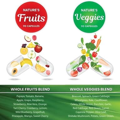 Superfood MD Fruits & Veggies Supplement - Whole Food Natural Superfoods - with Aloe Vera - Soy Free- 90 Count (Pack of 2) - Image 8