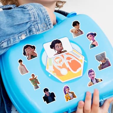 100Pcs Korean Idol Movie Stickers,Anime Style Waterproof Vinyl Stickers for Teenagers and Adults for Laptop Skateboard Phone Guitar Travel Case Bike Party Decor Colorful - Image 9