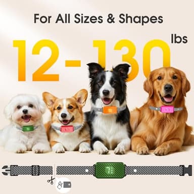 KJKZO Dog Bark Collar for Large Medium Small Dogs, Effective No-Bark Collar, Smart Barking Collar, Rechargeable Bark Collar with 7 Sensitivity, 3 Modes, Waterproof, Green - Image 6