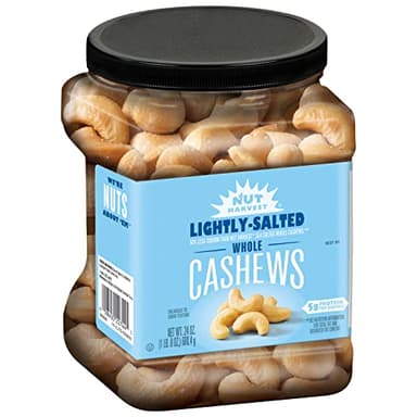Nut Harvest, Lightly Salted Cashews, 24 Ounce Jar - Image 1