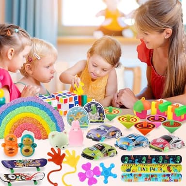 soi-meme 60 Pcs Party Favors Carnival Treasure Box Toys Classroom Prizes Small Mini Bulk Gifts Toys Pinata Easter Basket Stuffers for Kids Boys Girls , Goodie Bags Fillers for Kids Birthday Party - Image 2