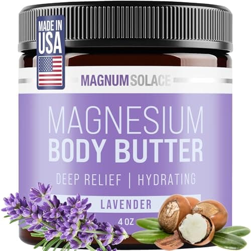 Magnesium Body Butter - Nighttime Magnesium Cream - Lightly Scented (Lavender) - Image 1