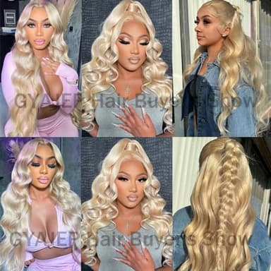 613 Human Hair Bundles Body Wave Blonde Bundles 100% Unprocessed 12A Grade Brazilian Virgin Human Hair 613 Hair Extensions for Women 24 Inch - Image 2