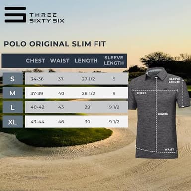 Three Sixty Six Slim Fit Golf Shirts for Men - Dry Fit Short-Sleeve Polo, Athletic Casual Collared T-Shirt - Image 5
