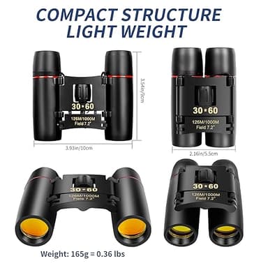 Compact Binoculars for Adults and Kids, HD Mini Portable Outdoor Binoculars Children, Pocket Lightweight Folding for Bird Watching, Hunting, Concert, Theater, Opera, Traveling, Tourism, Shows - Image 2