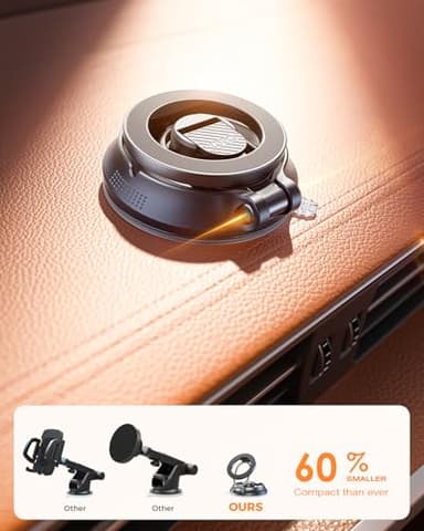 SUPERONE for Magsafe Car Mount [Powerful Suction] Magnetic Phone Holder for Car Dash Windshield, Suction Cup Phone Mount for iPhone 17/16 Pro Max Plus 15 14 13 12/Magsafe Case/All Car Models - Image 7