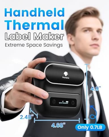 Phomemo Label Maker, M220 Thermal Label Printer, 80mm Portable Bluetooth Barcode Printer Compatible with Andriod/iOS for Home, Office, Small Business, with 3 Packs Label & Case - Image 6