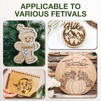 Rowood 24 Pack Basswood Sheets,12x12x1/8inch,3mm Basswood for Laser Cutting,Adult Craft Kits,Thin Plywood Board Unfinished Wood,DIY Ornaments and Architectural Model - Image 6