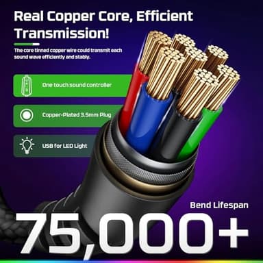 Fachixy FC100 Gaming Headset with Microphone for PS4, PS5, Switch, Xbox, PC, Mac, Gamer Headset with RGB Light, Computer Headphones with Mic - Image 4